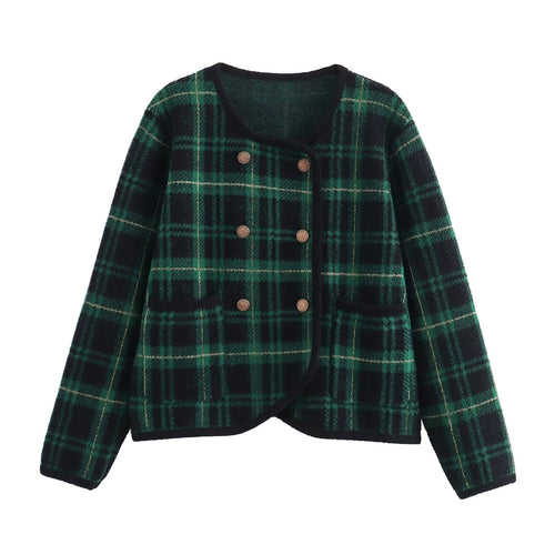 American High Street Letter Plaid Long Sleeve Shirt Retro Men's Spring Autumn Loose Casual Checkered Shirt Collar Trendy