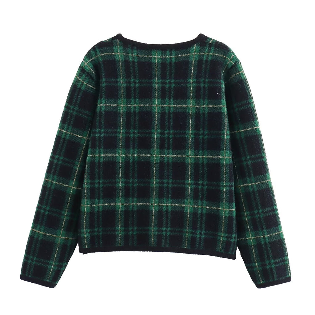 American High Street Letter Plaid Long Sleeve Shirt Retro Men's Spring Autumn Loose Casual Checkered Shirt Collar Trendy